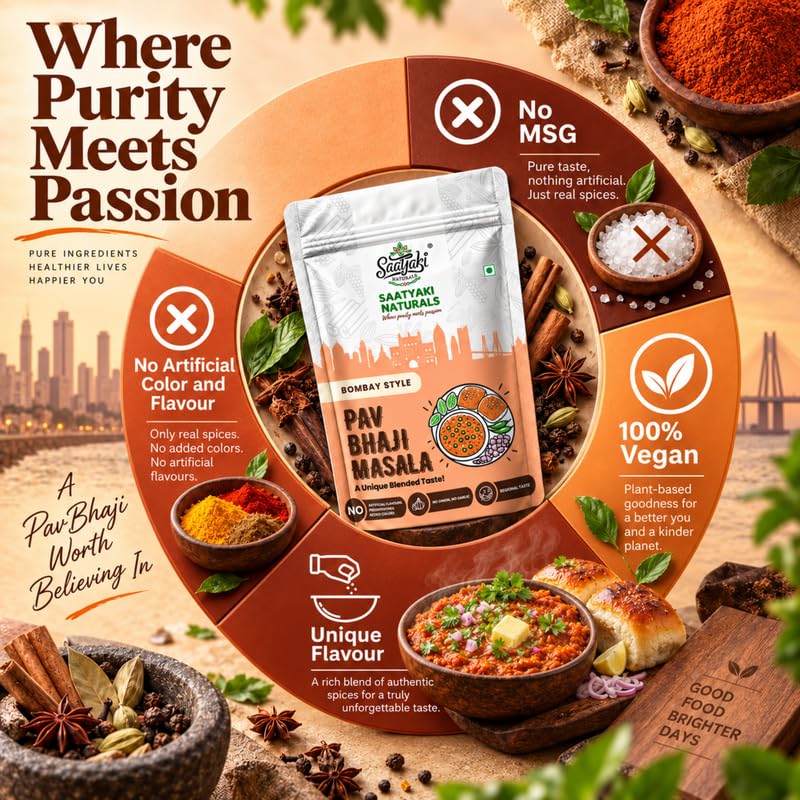 Image 10 of SAATYAKI NATURALS Pav Bhaji Masala