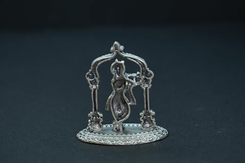 Image 4 of Dista Silvers Antique Krishna Idol with Frame 15.90G