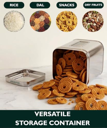 Image 7 of MARU Stainless Steel Square Kitchen Storage Container