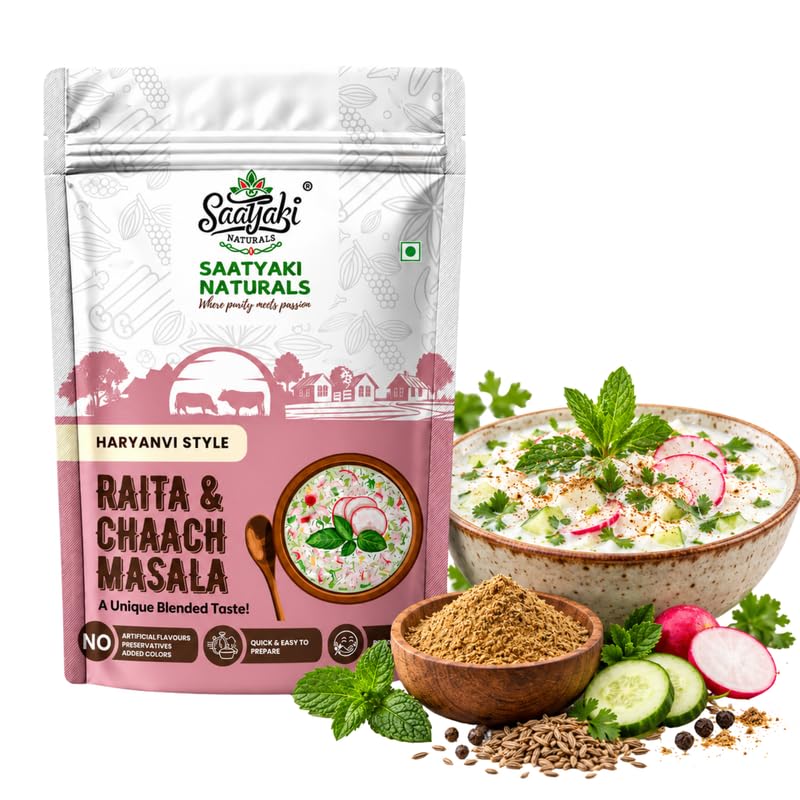 Image 1 of 150 g (Pack of 1) for the product SAATYAKI NATURALS Raita & Chaach Masala