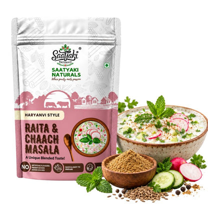 Image 1 of 150 g (Pack of 1) for the product SAATYAKI NATURALS Raita & Chaach Masala