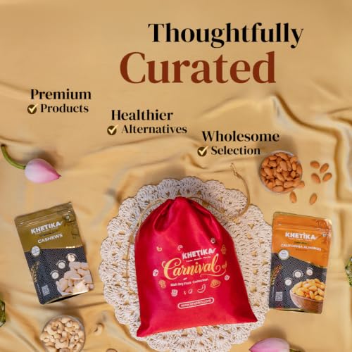 Image 6 of KHETIKA Premium Festive Dry Fruits Gift Potli 200g