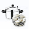Image 1 of Default Title for the product Crystal Stainless Steel Idli Cooker (Dlx) 4 Plates, Induction Compatible