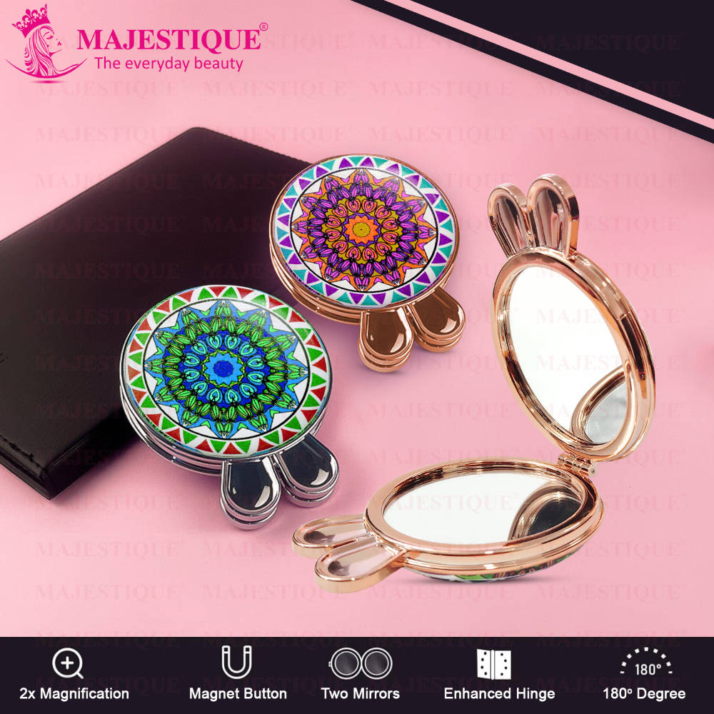 Image 6 of Majestique Bunny Magnifying Foldable Compact Hand Mirror