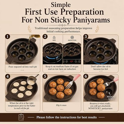 Image 3 of 6th Planet 7 Pit Cast Iron Paniyaram Pan