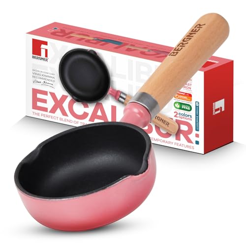 Image 2 of Pink for the product BERGNER Bergner Excalibur Lightweight Cast Iron Tadka Pan 12cm (200ml)