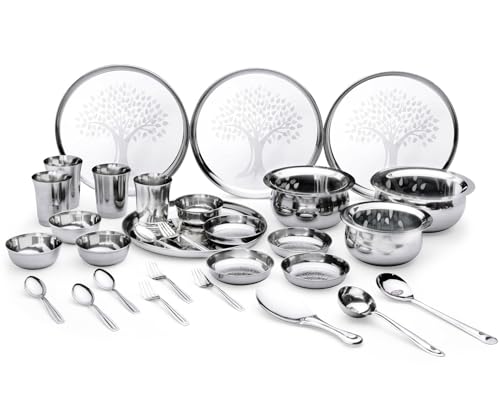 Image 1 of Default Title for the product LiMETRO STEEL Stainless Steel Dinner Set for 4 Persons
