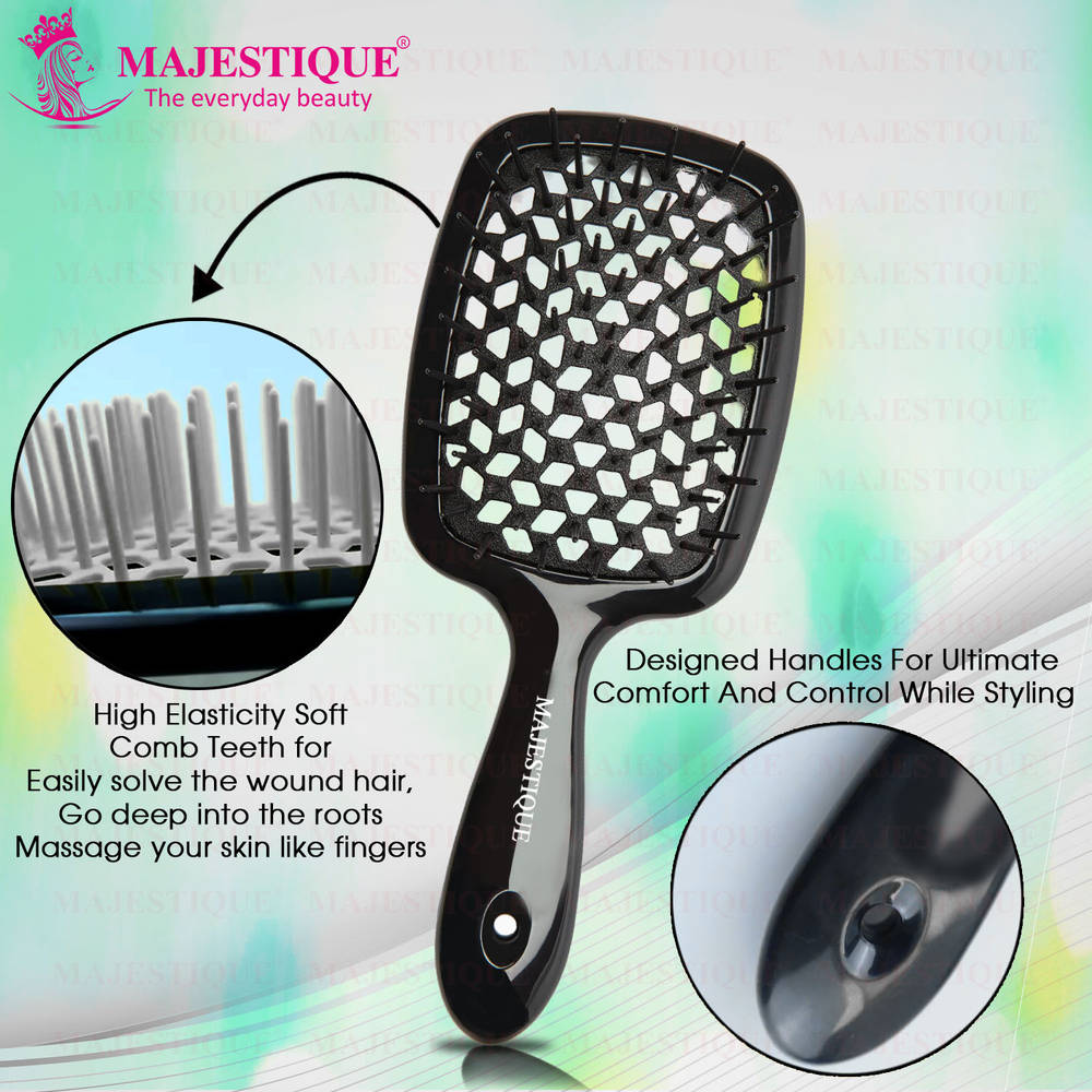Image 4 of Majestique Ultra-Soft Large Detangler Brush