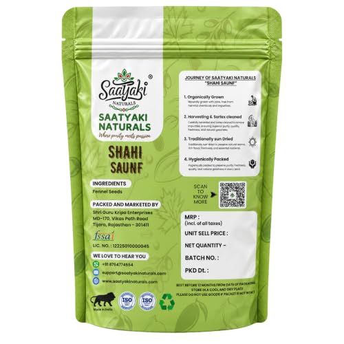 Image 7 of SAATYAKI NATURALS Organic Fennel Seeds