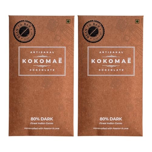 Image 1 of Default Title for the product KOKOMAE Bean To Bar 80% Dark Chocolate (2 Pack, 50g Each)