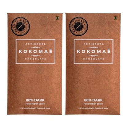 Image 1 of Default Title for the product KOKOMAE Bean To Bar 80% Dark Chocolate (2 Pack, 50g Each)