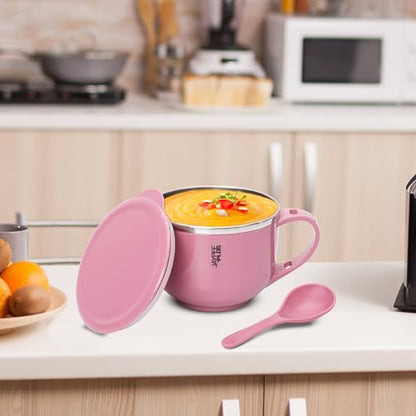 Image 3 of Jaypee Plus Stainless Steel Soup Bowl with Lid & Spoon Holder