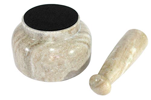Image 6 of KLEO 5" Diameter White Marble Stone Mortar and Pestle Set