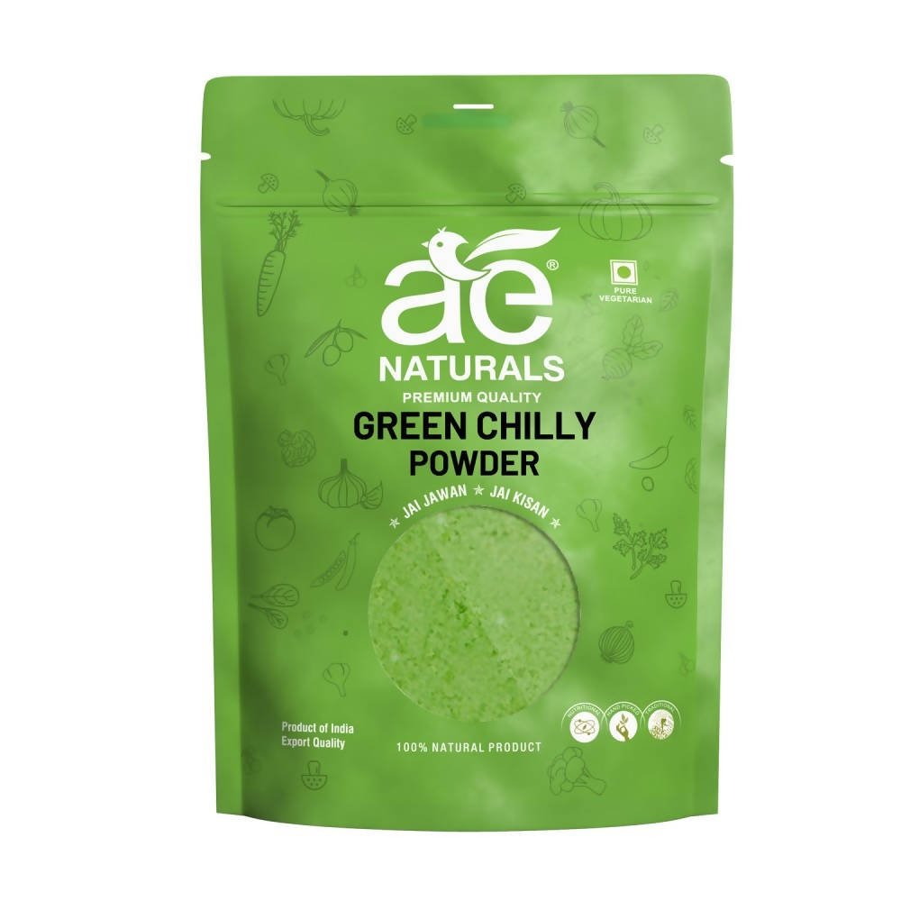 Image 1 of 250 gm for the product Ae Naturals Green Chilly Powder