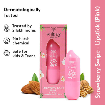 Image 2 of Whimsy Beauty Strawberry Swipe Pink Lipstick