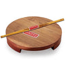 Image 1 of Default Title for the product HAZEL Sagwan Polpat Chakla Roti Chapati Maker 23 cm with Wood Roti Roller Belan Rolling Pin 36 cm