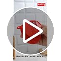 Image 2 of HAZEL Silicone Pinch Grip Mitts Microwave Oven Heat Resistant Gripper Kitchen Pot Holder, Red