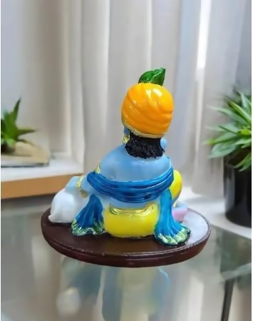 Image 2 of Krishna Laddu Gopal Murti with Cow