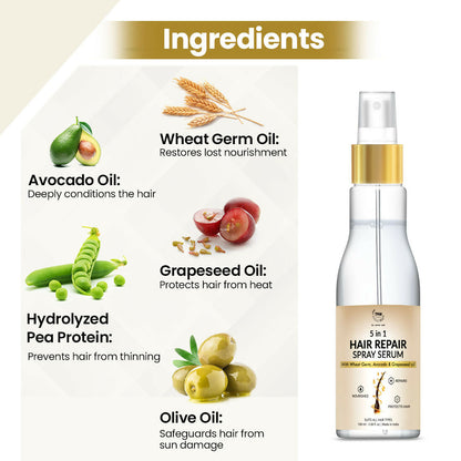 Image 2 of The Natural Wash 5 In 1 Hair Spray Serum With Wheat Germ Oil