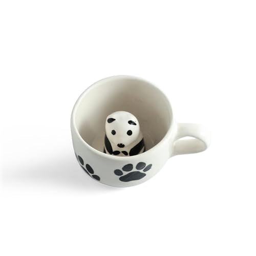 Image 4 of ExclusiveLane Furry Friend Surprise 3D Animal Ceramic Coffee Mugs Set of 2 210 ml