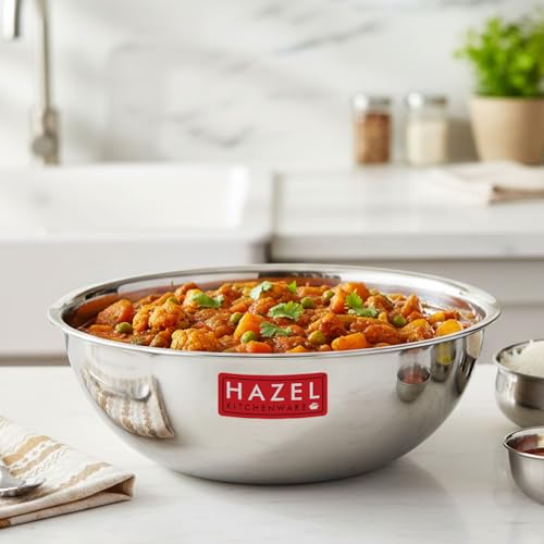 Image 13 of Silver Tasra / 5 Litres for the product HAZEL Triply Stainless Steel Tasla Kadai