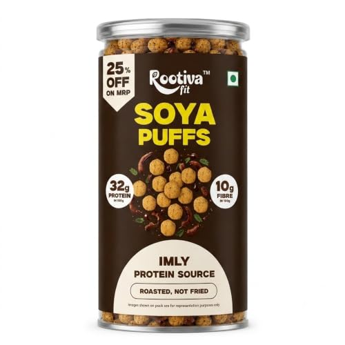 Image 4 of ROOTIVAFIT Soya Puffs Imly Flavour 90g