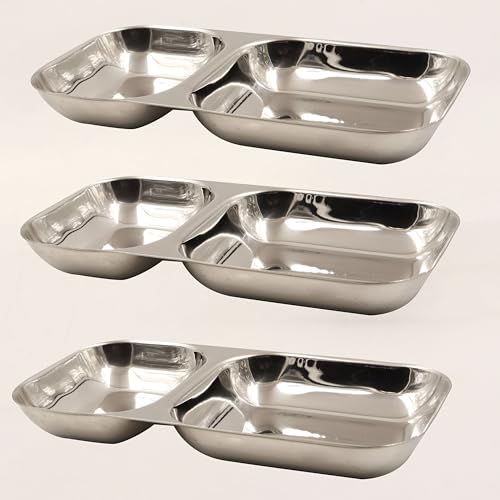 Image 2 of Pack of 3 for the product Spillbox Stainless Steel Plate