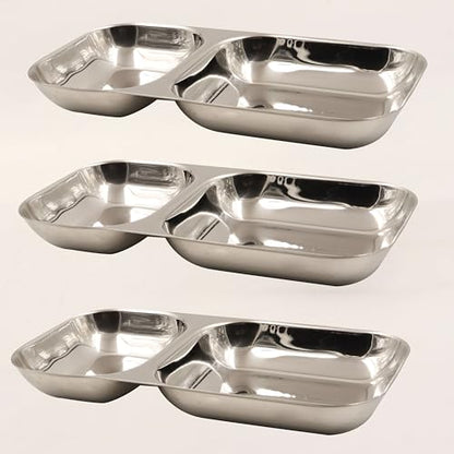Image 2 of Pack of 3 for the product Spillbox Stainless Steel Plate