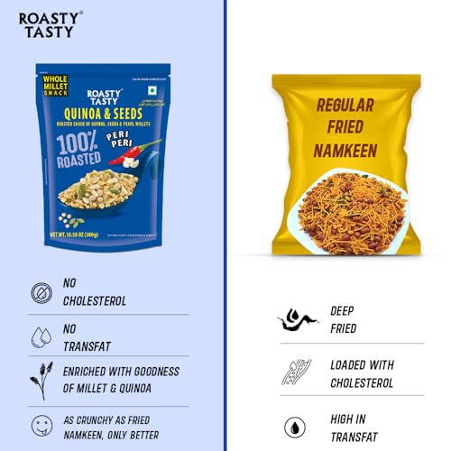 Image 5 of Roasty Tasty Quinoa & Seeds Peri Peri Healthy Snacks 300G