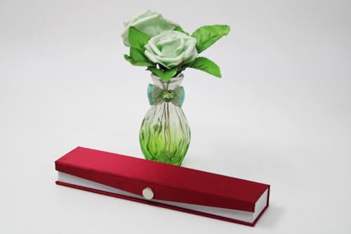 Image 2 of atorakushon Long Chain Necklace Pendant Bracelet Jewelry Holder Satin Gift Box Case Maroon