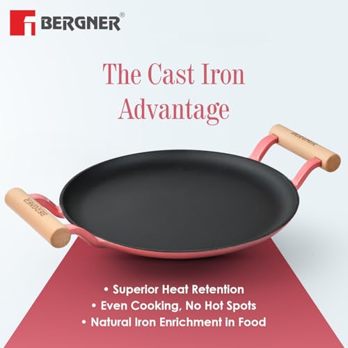 Image 6 of BERGNER Excalibur Lightweight Cast Iron Dosa Tawa 28cm