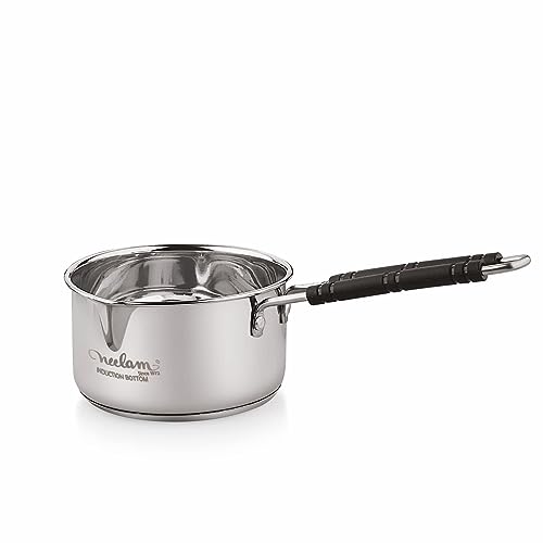 Image 3 of neelam Stainless Steel Sauce Pan, 1150ml, 1 Piece (Silver)