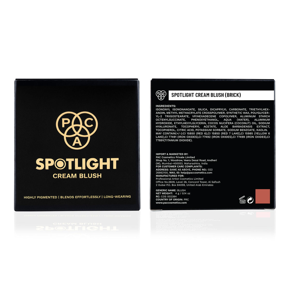 Image 5 of PAC Studio Spotlight Cream Blush - Brick