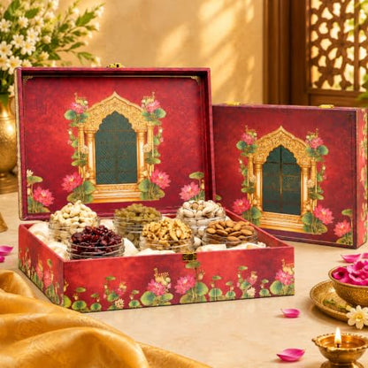 Image 1 of Default Title for the product Brown tree Dry Fruit Gift Hamper Lotus 6p 600g