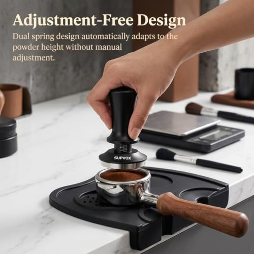 Image 5 of Supvox Coffee Tamper 51mm Stainless Steel Base Spring-Loaded Design
