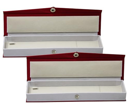 Image 1 of Default Title for the product atorakushon Satin Multicolor 2 Piece Combo Necklace Chain Box Bracelet Box Ring Box Travelling Kit Wedding Organizer Jewellery Box