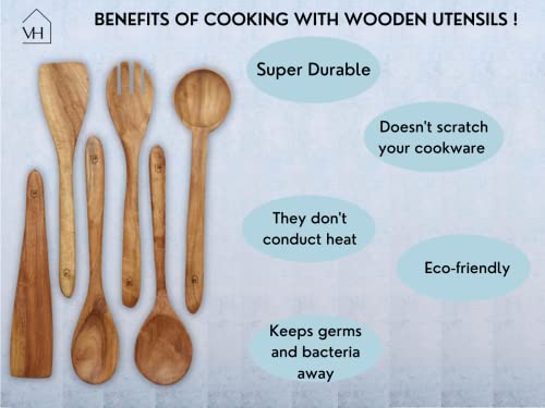 Image 2 of Vesta Homes Neem Wood Spoon Set of 6