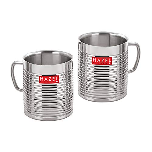Image 2 of HAZEL Stainless Steel Cup Set of 2, 300 ml Each
