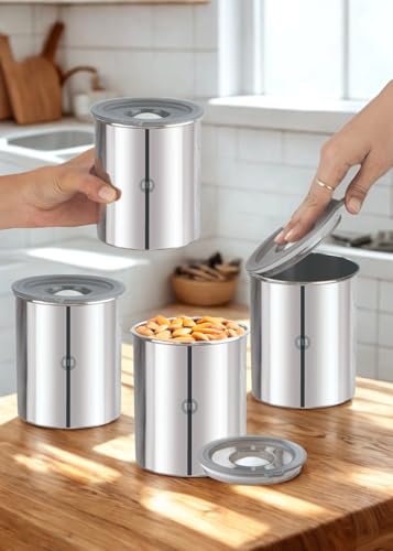 Image 2 of 500gms- 4 for the product MARU Steel Airtight Storage Containers for Kitchen