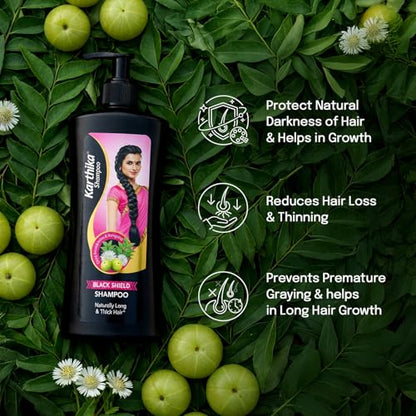 Image 6 of Karthika Black Shield Shampoo With Amla, Curry Leaves & Bhringraj 650 ml