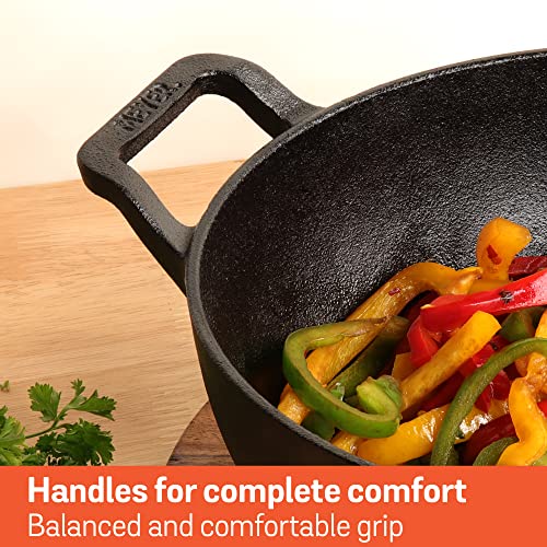 Image 7 of Meyer Pre Seasoned Cast Iron Kadai 24cm/ 3 Liters
