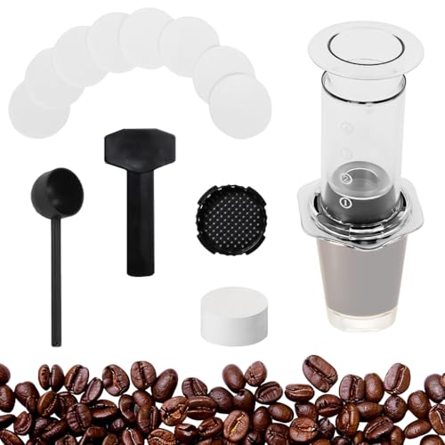 Image 1 of Default Title for the product Supvox Press Coffee Maker 4-Stage Manual Brewing Portable Use and Clean
