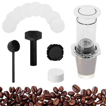 Image 1 of Default Title for the product Supvox Press Coffee Maker 4-Stage Manual Brewing Portable Use and Clean