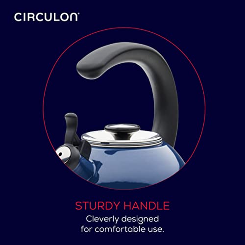 Image 8 of Circulon Enamel On Steel Whistling Tea Kettle