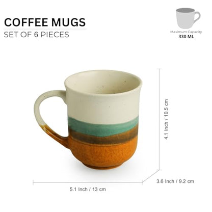 Image 6 of ExclusiveLane Zen Garden Ceramic Coffee Mugs Set of 6 330 ml