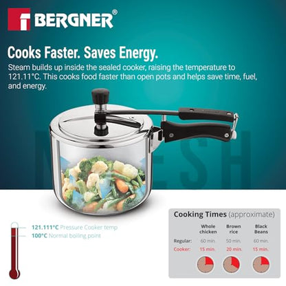 Image 10 of Bergner Argent Triply Stainless Steel Pressure Cooker