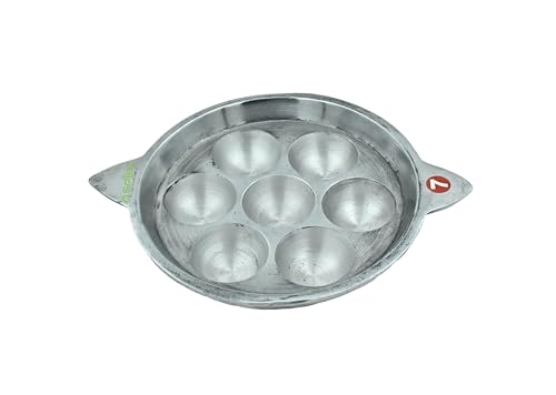 Image 1 of Default Title for the product ASPEN Traditional Indolium Appam Patra/Kuzhi Paniyaram Pan/Paniyara Kallu - 7 Pit