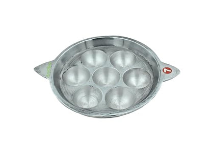 Image 1 of Default Title for the product ASPEN Traditional Indolium Appam Patra/Kuzhi Paniyaram Pan/Paniyara Kallu - 7 Pit