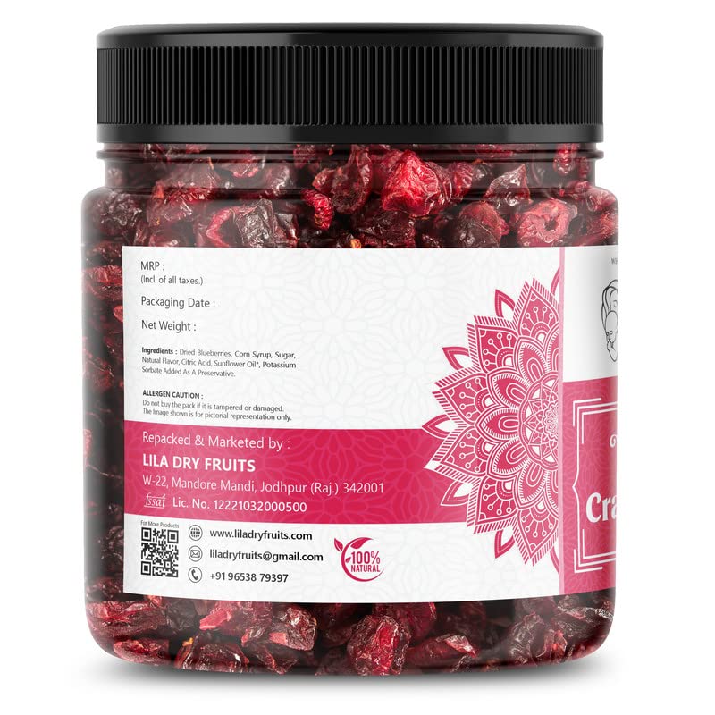 Image 3 of Lila Dry Fruits Californian Dried and Sweet Sliced Cranberries - 100 gm