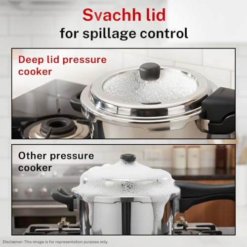 Image 5 of Prestige 6.5 Litre Stainless Steel Deluxe Alpha Svachh Outer Lid Pressure Cooker